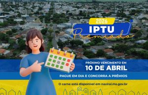 IPTU com desconto de 10% vence nesta sexta, em Naviraí