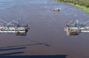 Faltam 46 metros para finalizar ponte da Rota Bioceânica sobre o rio Paraguai