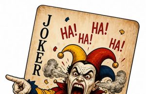 Coringa sorridente está bufando com vazamento de informações
