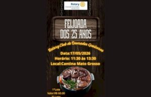 Rotary Guaicurus comemora 25 anos com feijoada dia 17 em Dourados