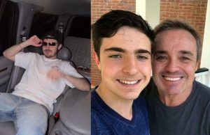 Filho de Gugu posa com carro favorito de seu pai