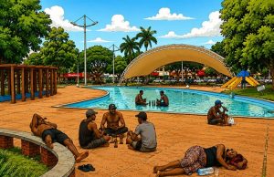 Tem muita gente ´morando´ na principal praça de Dourados
