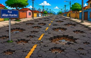 Rua no Jardim Flórida tem buracos e mais buracos