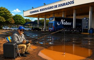 Vereador posta vídeo ´pescando´ na rodoviária de Dourados